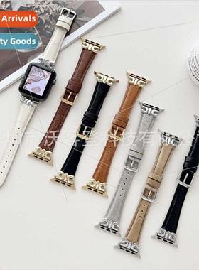 适用apple small savage waist double C leather watch bapple w