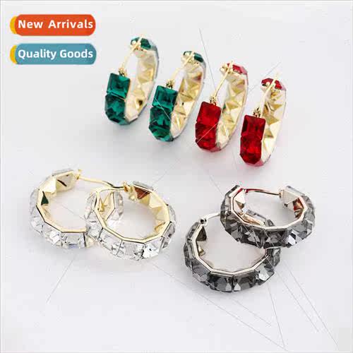 Korea earrings Korea simple copper zirconia diamond earrings