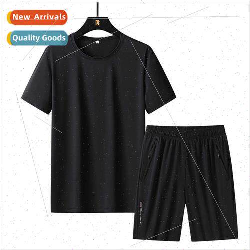 Breathable ice silk short-sleeved su t-shirt shorts casual s