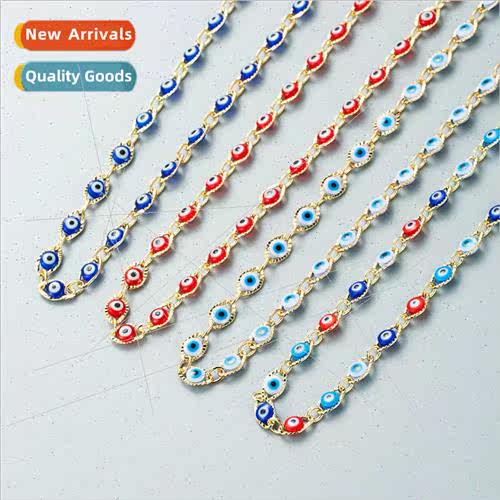 Europe new popular devil eye geometric necklace female ins h