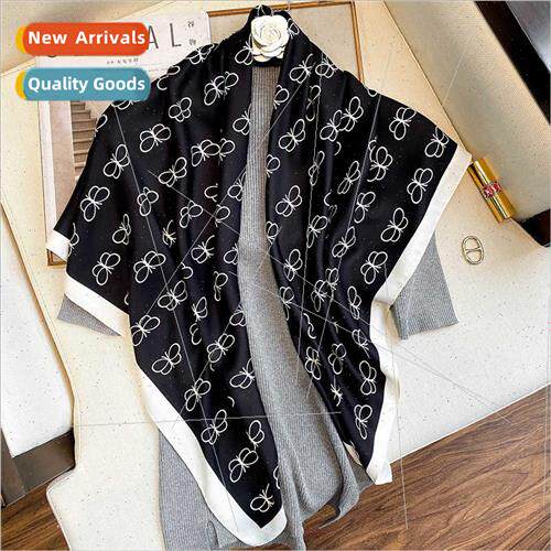 Spring Summer Autumn Winter Casual Square Scarf Geometric Pa