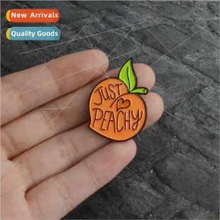 love brooch brooches fru Creative leaves peach cartoon green