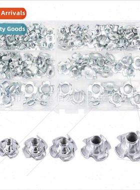 120Pcs 4 Paws Galvanized Nut M3 M4 M5 M6 M8 Set Furnure Nut