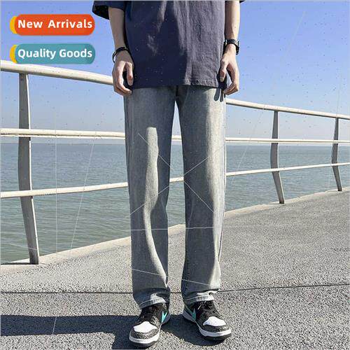 American retro jeans men spring summer gradient pants high s