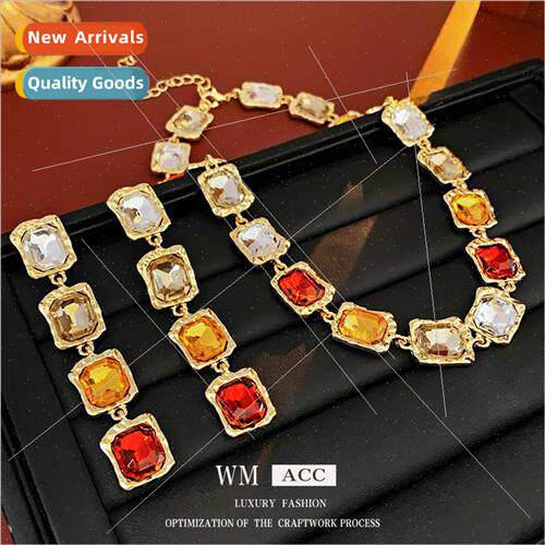lver needle wh diamonds colorful square metal earrings delic