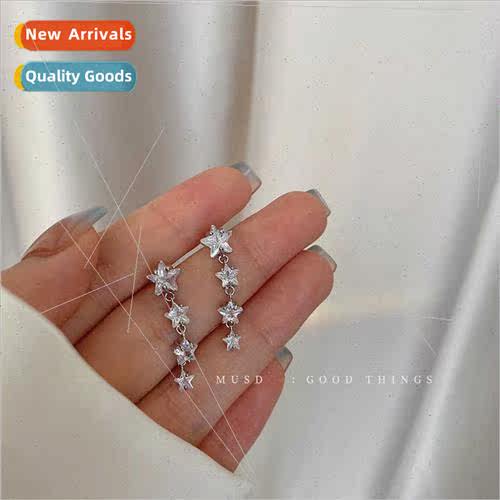 925 silver needle star earrings 2022 new tide earrings ins c