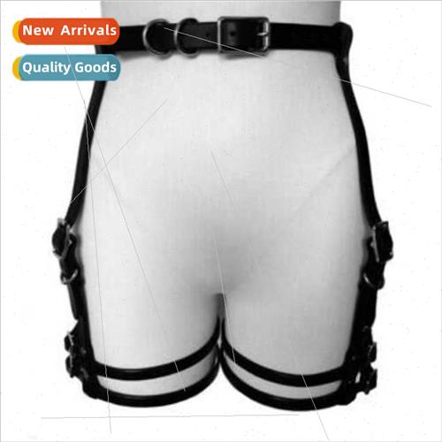 2019 New Leather Slingback Bondage Pants Decorative Belt