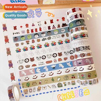 Japanese girl heart cute DIY handbook decoration tearable ta