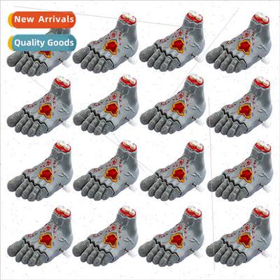 fun clockwork gray zombie ghost feet on chain will walk doll