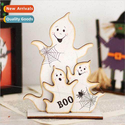 New Products Halloween Decoration Wch Ghost Painted Wooden O