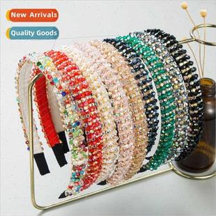 edge woven female band hair fine beads crystal hand Korea