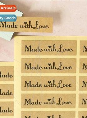 Made wh love kraft sealing stickers DIY baking packaging lon