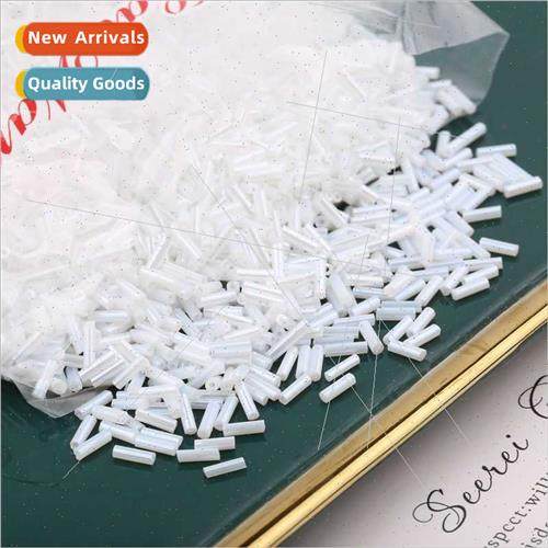 2*6mm cream tube beads rice beads diy weaving bracelet neckl