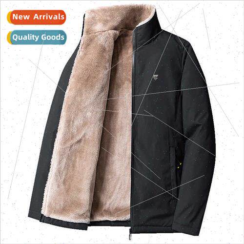 Padded lining cotton clothing autumn winter men solid color