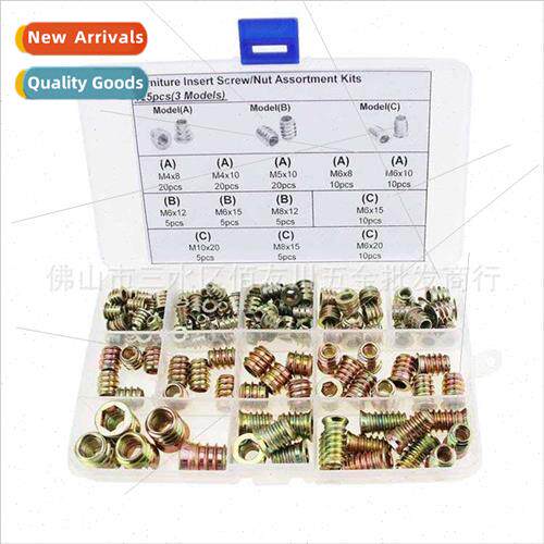 125PCS M4 M5 M6 M8 M10 Alloy Furnure Hexagonal Inside & Outs