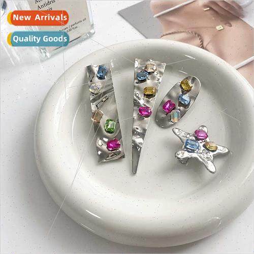 Colorful bright diamond duckbill clip advanced sense bangs c