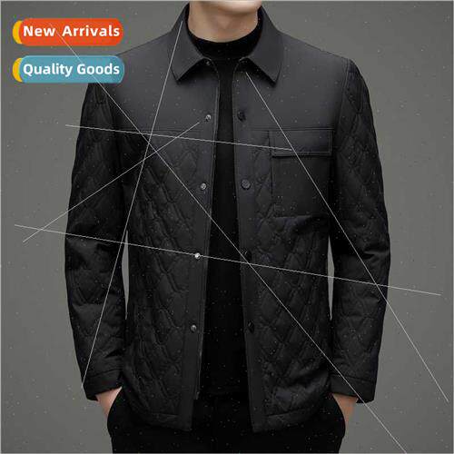 Men lapel down jacket 90 down jacket 2023 business casual me