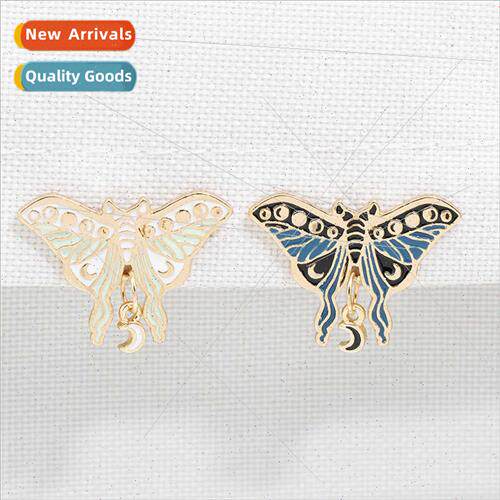 Europe Uned States punk new oil drop alloy brooch total luna