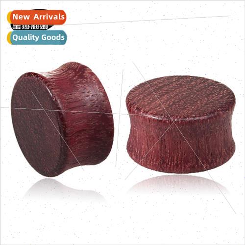 Premium Violet Wood Solid Heart Earrings Stud Piercing Jewel