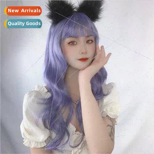 Wig female long hair fashion big wave cos wig head cover mac