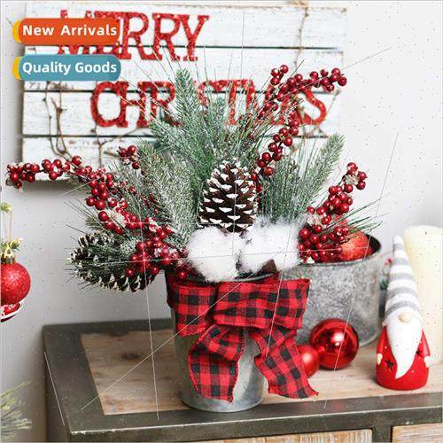 Christmas decorations desktop mini red fru Christmas e potte