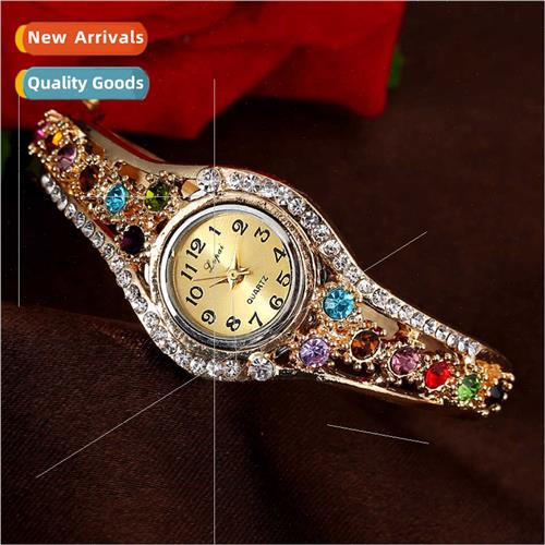 Exquise popular fashion ethnic alloy rhinestone open bracele