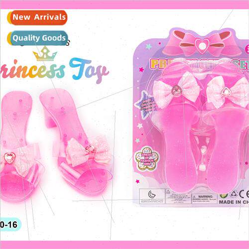 Dress Up Kids Toys Set Crown High Heels Girls Jewelry Powder