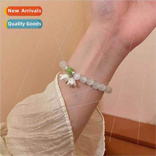 Vintage fairy bell orchid flowers beaded bracelet female sum