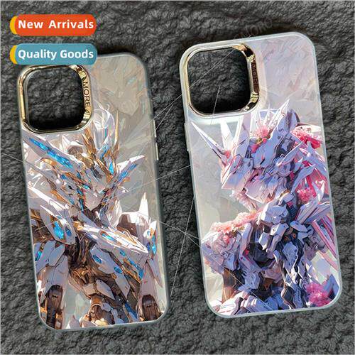 Mecha Gundam 适用15promax anime double color silver case iph