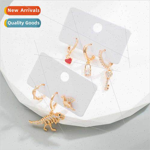 New Trend Earrings Women Copper Plated Genuine Gold Inlaid Z
