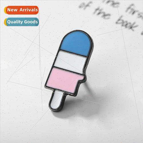 Japan Korea ins ice-cream alpaca fish bone brooch alloy cart