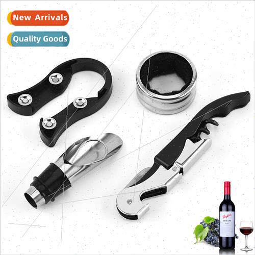 Stainless steel wine set four multifunctional red wine corks
