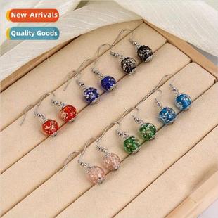 steel ear beads Europe glaze stainless luminous New hooks