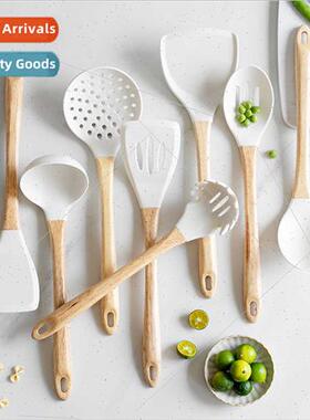 licone Wooden Handle Kchenware Nonstick Spatula Spoon Set Ho