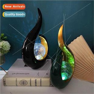 New modern flame lamp creative resin crafts abstract ornamen