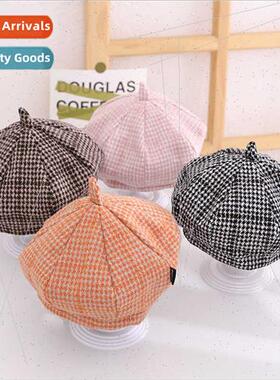 Children hats fall winter new simple gold thread thousbirds