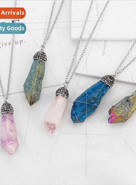 Multi-color Creative Alien Raw Stone Necklace Creative Hundr