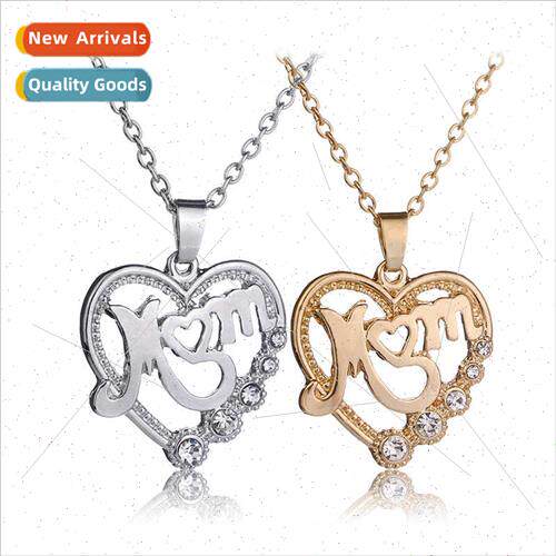 Europe new jewelry mom gift MOM love heart diamonds mom neck