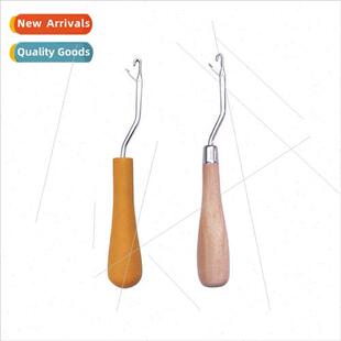 SKC handle wooden DIY crochet knting hook wig curved tools