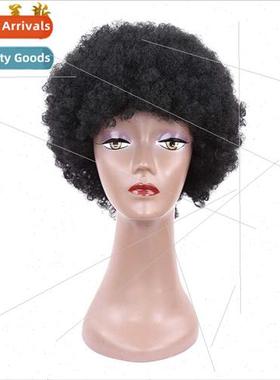 wig african short curly hair caterpillar wig set exploding h