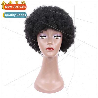 wig african short curly hair caterpillar wig set exploding h