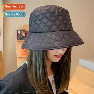 cotton plaid simple down checkerb Brish jacket cap new basin