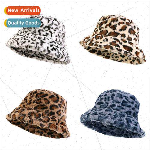 Europe Uned States popular fall winter  leopard pot hat rabb
