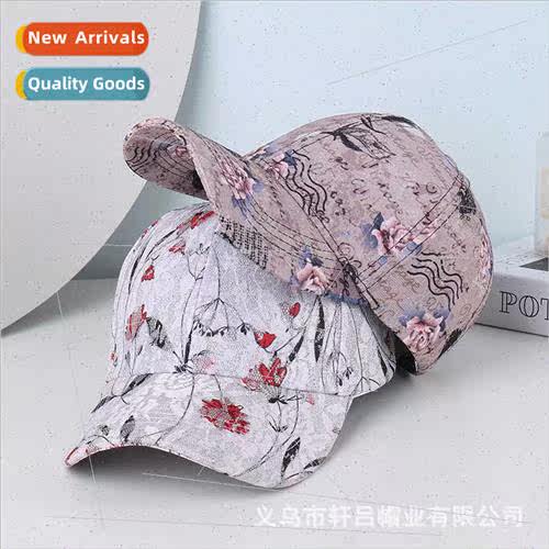 New lace sprinkled gold printing baseball cap female Korean