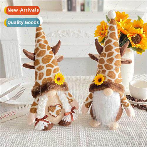 Cow doll ornament sunflower rudolph faceless doll couple dec