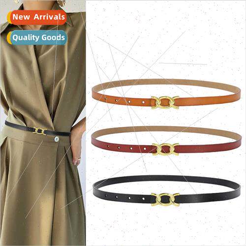 Thin belt ladies leather fashion belt women dresses sub wais