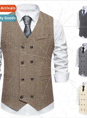 2023 fall new  code retro double-breasted undershirt men fas