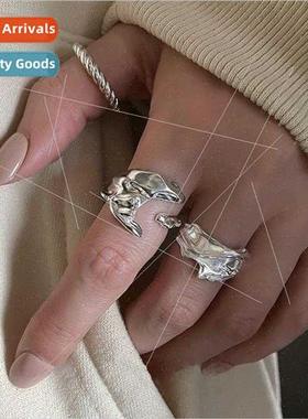 Tin Foil Feeling Ring Women che Opening Adjustable Fashion I