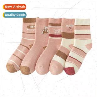 Socks female monthly thickened warm fall winter towel floor