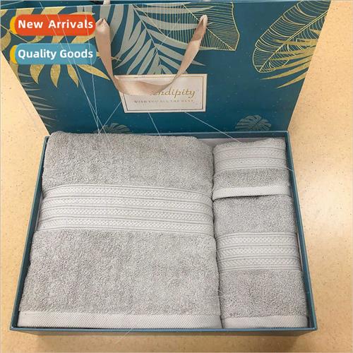 Three sets gift towel gift towel cotton washcloth absorbent